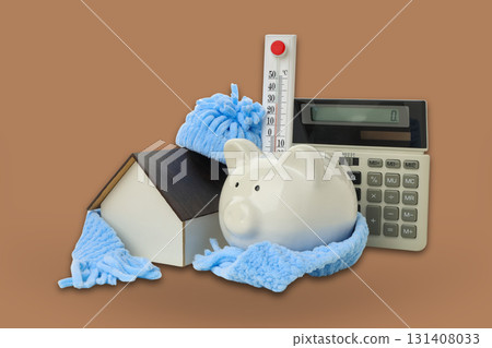 Creative representation of home heating savings tips Creative representation of home heating savings tips 131408033