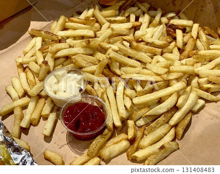 Crispy, golden French fries with a perfect balance of crunch and softness. Lightly salted and ideal as a snack or side dish, they pair well with ketchup, mayo, or your favorite dipping sauce. Crispy, golden French fries with a perfect balance of crunch and softness. Lightly salted and ideal as a snack or side dish, they pair well with ketchup, mayo, or your favorite dipping sauce. 131408483
