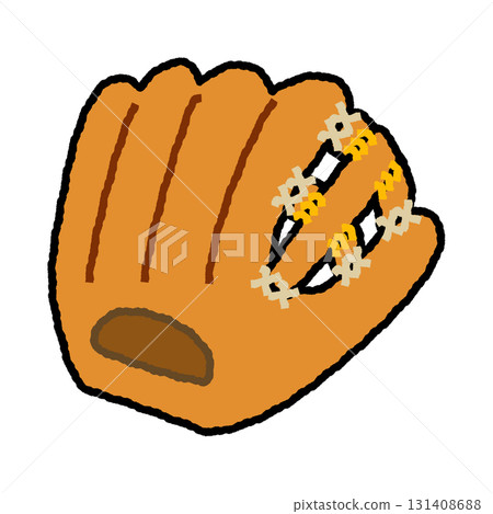 流行明亮的棒球手套插圖素材 | 運動，手套，裝備 131408688