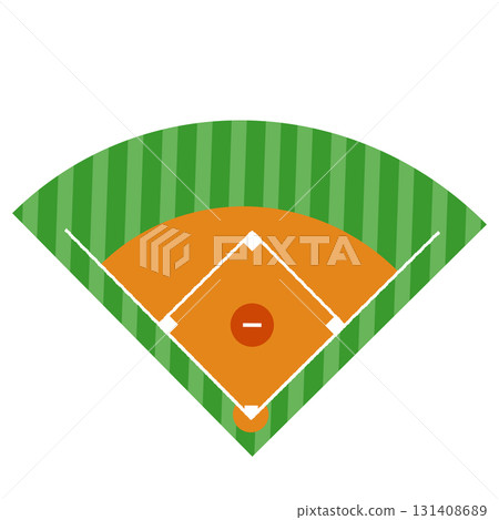 Pop and colorful baseball field illustration material | Stadium, diamond, sports Pop and colorful baseball field illustration material | Stadium, diamond, sports 131408689