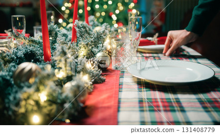 setting up a table for the family holidays setting up a table for the family holidays 131408779
