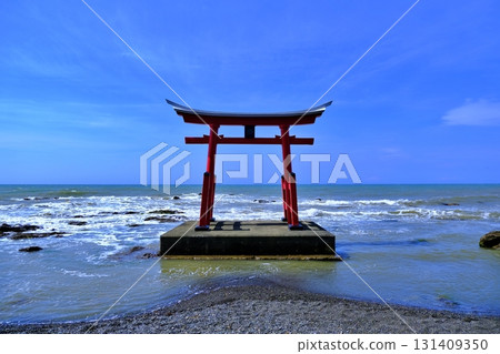 The floating torii gate of Toyosaki Konpira Shrine The floating torii gate of Toyosaki Konpira Shrine 131409350