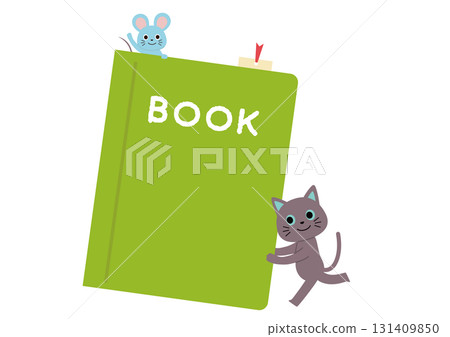 書，貓和老鼠插圖 131409850