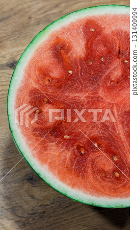 Closeup of a rotted watermelon 131409994