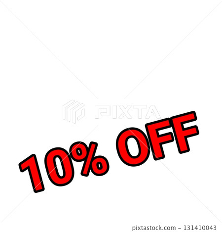 10% off text illustration to announce campaigns and special sales 131410043