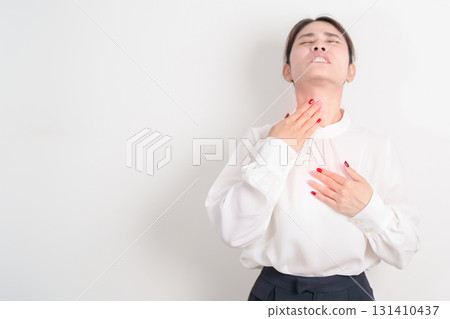 Gastroesophageal Reflux Disease or GERD, Acid reflux disease, Gastro Oesophageal or GORD and Dyspepsia concept. Business woman having Stomach ache and Esophageal pain due to Digestion system problem Gastroesophageal Reflux Disease or GERD, Acid reflux disease, Gastro Oesophageal or GORD and Dyspepsia concept. Business woman having Stomach ache and Esophageal pain due to Digestion system problem 131410437