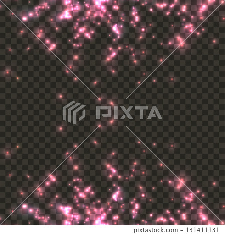 Falling Pink Glitter Sparkle Dust Overlay. Bright Luminous Light Effect. Vector Falling Pink Glitter Sparkle Dust Overlay. Bright Luminous Light Effect. Vector 131411131