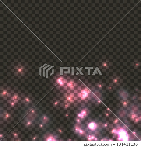 Falling Pink Glitter Sparkle Dust Overlay. Bright Luminous Light Effect. Vector Falling Pink Glitter Sparkle Dust Overlay. Bright Luminous Light Effect. Vector 131411136