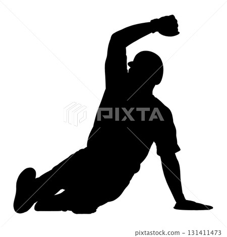 baseball player silhouette baseball player silhouette 131411473
