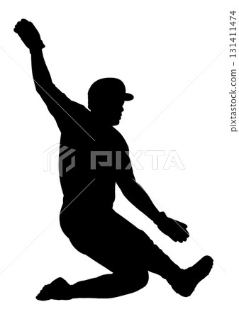 baseball player silhouette 131411474