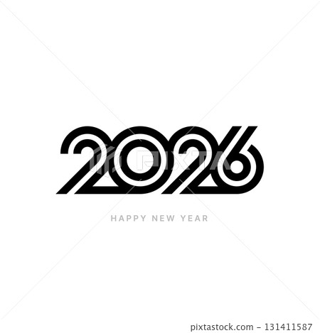 Happy New Year 2026 and Merry Christmas. Logo. Happy New Year 2026 and Merry Christmas. Logo. 131411587