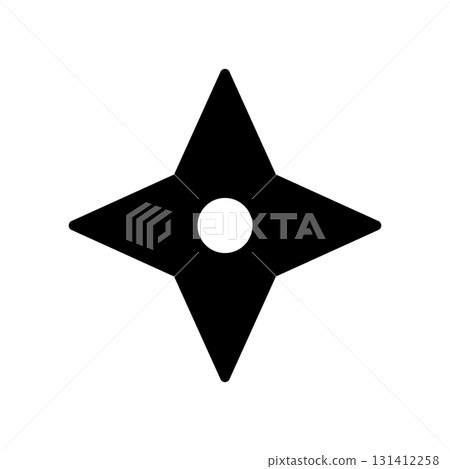 簡單的手裡劍圖示插圖 131412258
