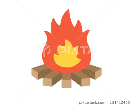 Illustration of a bonfire icon 131412490