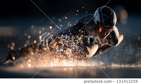 Short-track skater slides wide in dramatic fall during intense competition 131413259