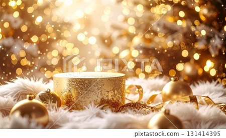 閃閃發光的金色底座,為節慶季節打造華麗的佈景 閃閃發光的金色底座,為節慶季節打造華麗的佈景 131414395