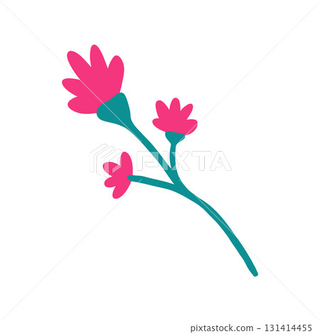 Cute doodle flower for playful design projects, simple floral doodle for cards Cute doodle flower for playful design projects, simple floral doodle for cards 131414455