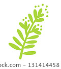 Simple green herb sprig for eco friendly design, natural herb icon for projects 131414458