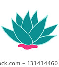 Elegant succulent icon for wellness logo, symbol of nature succulent decor 131414460