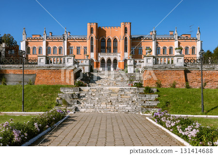 Historic Marfino estate with main staircase, cultural heritage in Moscow region, Russia 131414688