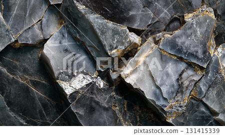 A heavy specimen of raw stone placed on a black pedestal 131415339