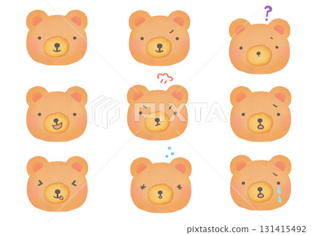 Cute bear character set Cute bear character set 131415492