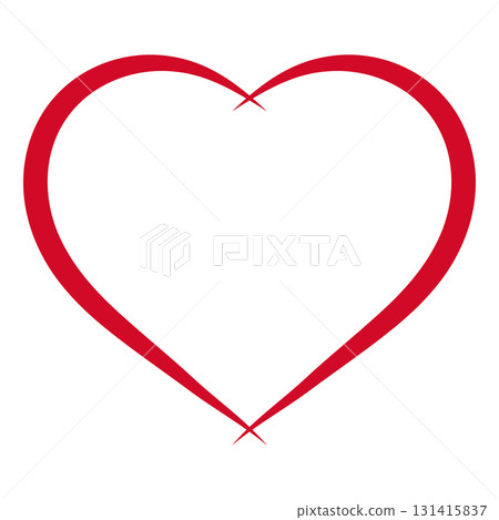 Bold red heart shape, clean design, love, romance, emotion 131415837