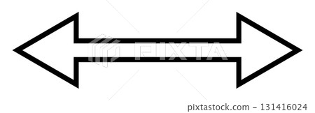 Double sided arrow outlined 131416024