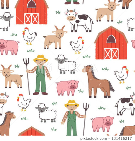 FARM DOODLE seamless pattern cute kiddy doodle illustration decorative vibrant hand drawn drawing cartoon children element editable vector wallpaper background FARM DOODLE seamless pattern cute kiddy doodle illustration decorative vibrant hand drawn drawing cartoon children element editable vector wallpaper background 131416217