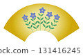 Bellflowers swaying on a golden fan 131416245