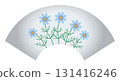 Cosmos swaying on a silver fan 131416246