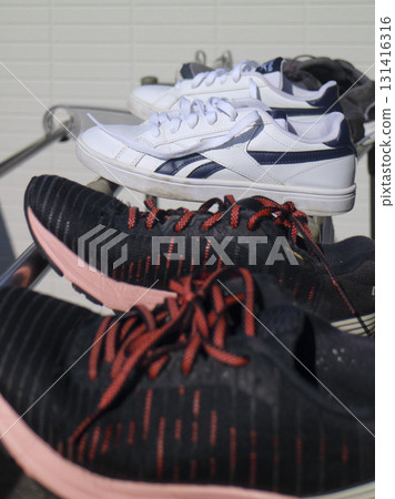 Hanging out washed sneakers 131416316