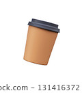 Realistic 3D Takeaway Cardboard Paper Cup 131416372