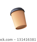 3D Kraft Paper Cup for Coffee To Go 131416381