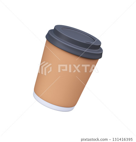 3D Cardboard Takeaway Beverage Cup 131416395