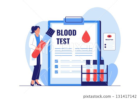 Illustration of Blood Test and Medical Analysis  Illustration of Blood Test and Medical Analysis  131417142