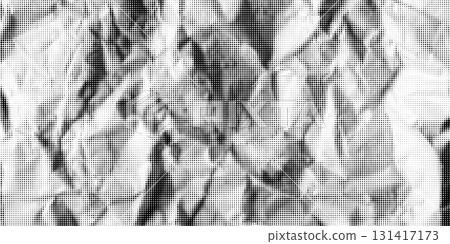 Black and white halftone wrinkled newspaper bg with circle dot pattern Black and white halftone wrinkled newspaper bg with circle dot pattern 131417173