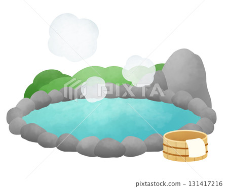 露天溫泉與溫泉浴池的插圖 131417216