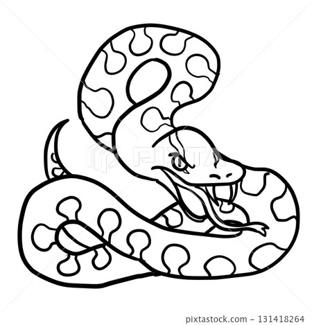 簡單的蟒蛇線描 簡單的蟒蛇線描 131418264