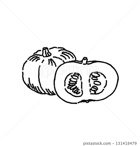 南瓜的單色線描 131418479