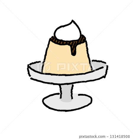 Pudding color illustration 131418508