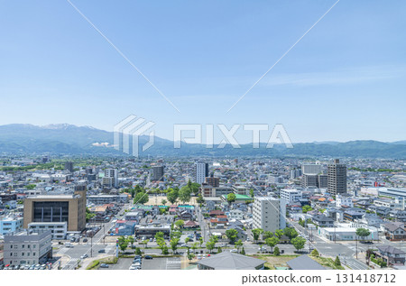 福島縣福島市 - 從JR福島站附近看到的福島市街景(從JR福島站附近往西看) 福島縣福島市 - 從JR福島站附近看到的福島市街景(從JR福島站附近往西看) 131418712
