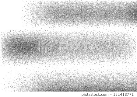 Noise splashes spots line pattern gradient. Grain stippled background. Grunge abstract dotwork texture. Dots gradation overlay. Vector distressed speckle effect backdrop 131418771