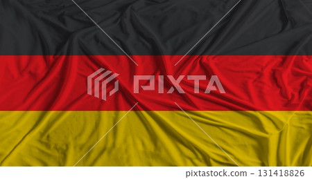 German flag with fabric texture background. National flag of Germany 131418826