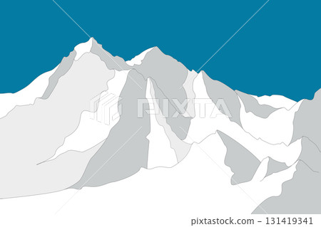 illustration of everest mountain illustration of everest mountain 131419341