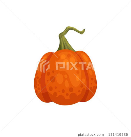 Autumn element. Natural eco pumpkin. Yellow, orange and red, green tree foliage colors fall season, harvest hand drawn element. Vector illustration Autumn element. Natural eco pumpkin. Yellow, orange and red, green tree foliage colors fall season, harvest hand drawn element. Vector illustration 131419386
