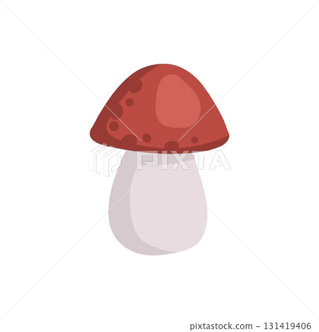 Autumn element. mushroom, chestnut and berry. Yellow, orange and red, green tree foliage fall season, harvest hand drawn element. Vector illustration 131419406