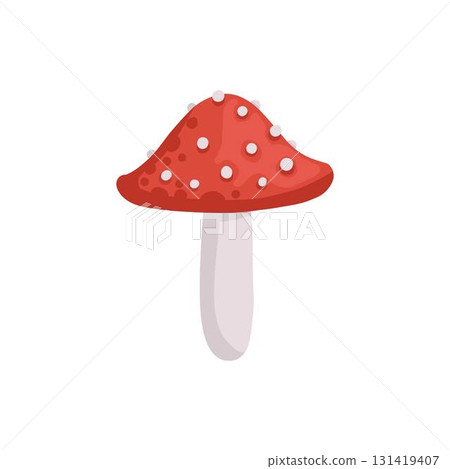 Autumn element. mushroom, chestnut and berry. Yellow, orange and red, green tree foliage fall season, harvest hand drawn element. Vector illustration 131419407