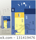 A flat design vector illustration of a woman standing by the window of a Western-style apartment at night, waiting for her lover. A flat design vector illustration of a woman standing by the window of a Western-style apartment at night, waiting for her lover. 131419476