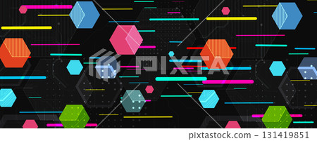 Abstract network and artificial intelligence background for business concept 131419851