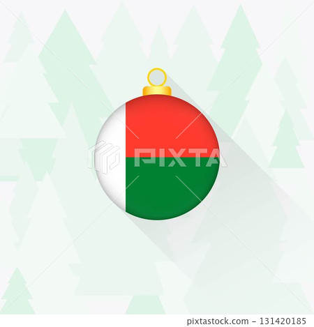 Madagascar National Flag Christmas Decoration. Madagascar National Flag Christmas Decoration. 131420185